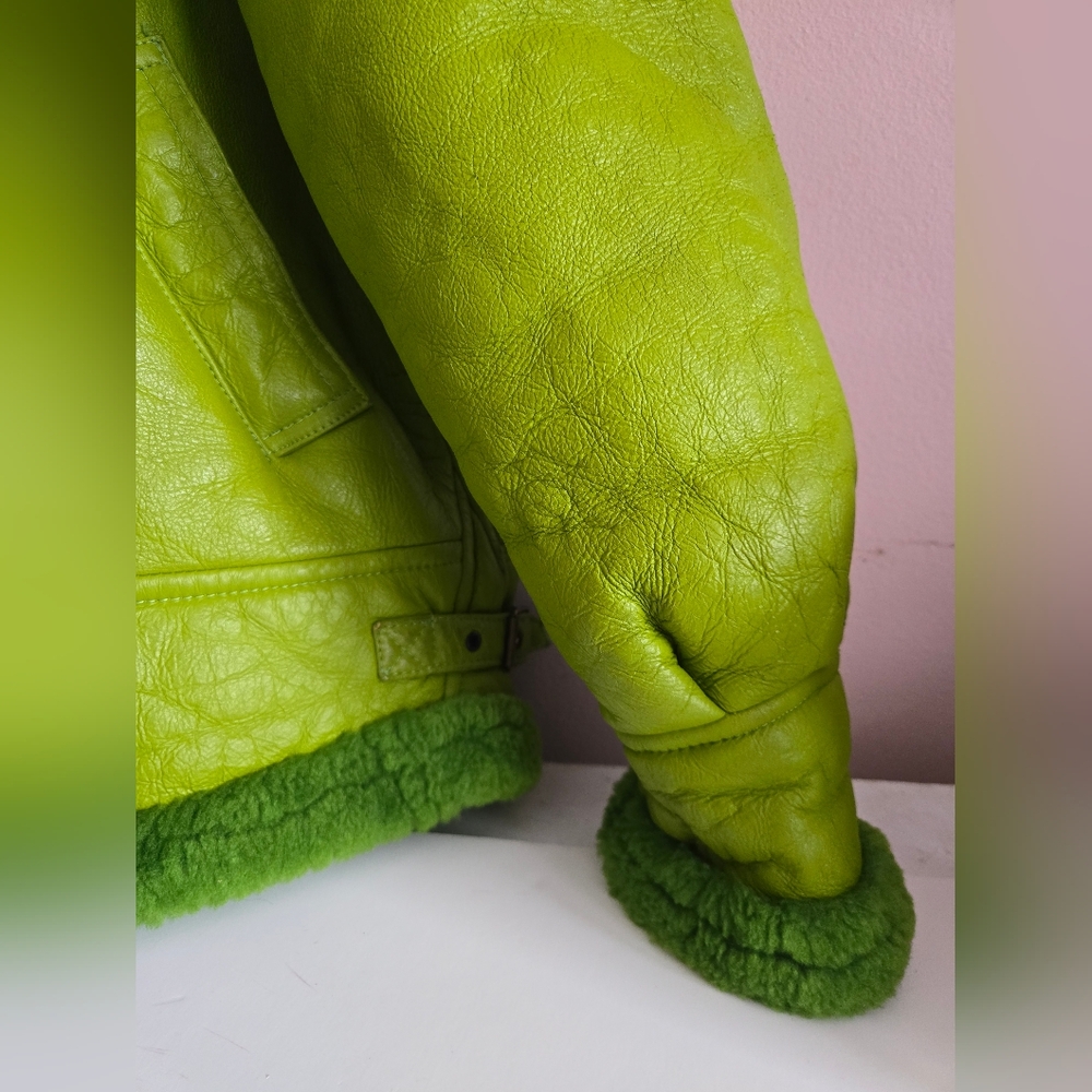 Vintage Shearling Bomber Jacket - image 2